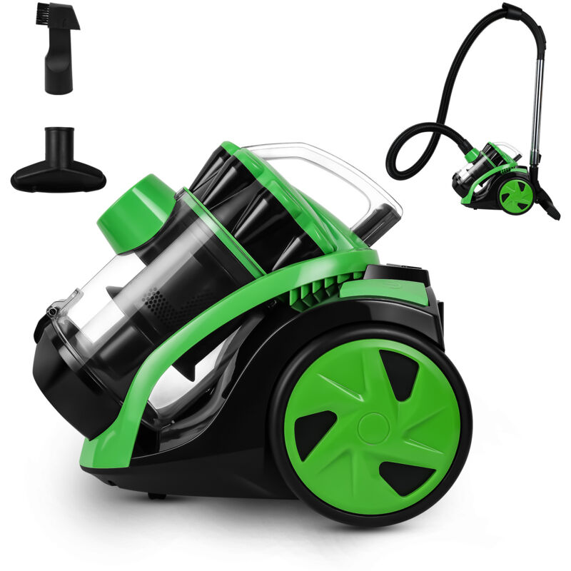 Jiubiaz Staubsauger beutellos 899W Bodenstaubsauger mit HEPA-Filter, 3L Behälter, Fugendüse, für Hart- & Teppichböden, starke Saugleistung