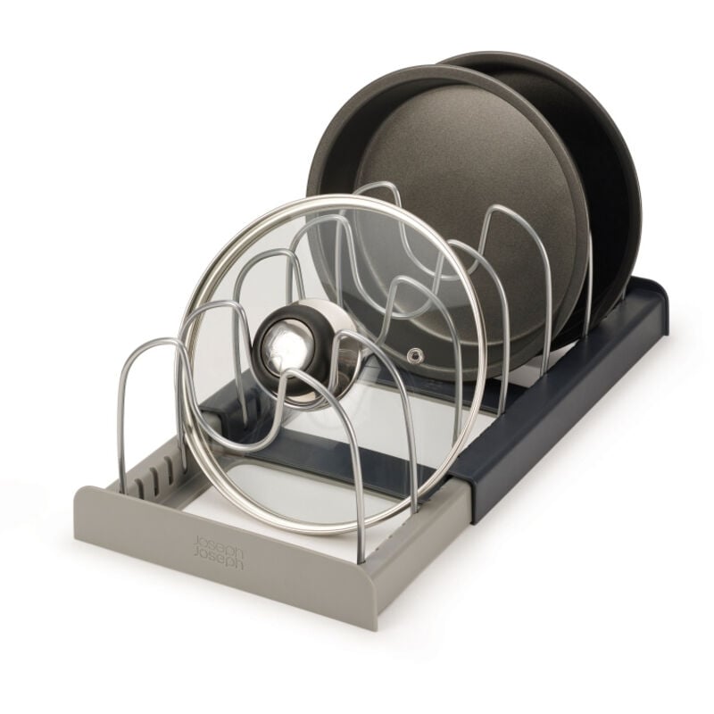 DrawerStore™ Joseph Joseph, ausziehbarer Küchenutensilien-Organizer de, verstellbare Trennwände, Fassungsvermögen bis zu 56 cm, ideal für Töpfe und