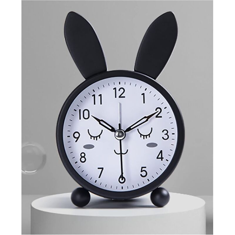 Jungen-Mädchen-Wecker, leiser, nicht tickender Morgenwecker, originaler analoger Leuchtalarm, Snooze-Wecker, batteriebetriebener