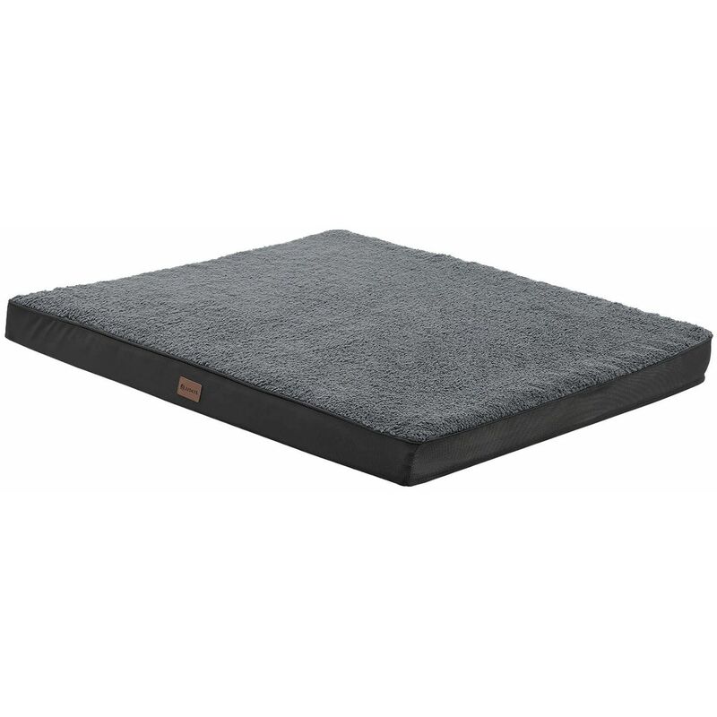 Juskys - Hundebett Milow orthopädisch - Hundekissen flauschig & stabil - Bezug abnehmbar & waschbar – Hundematte für kleine Hunde – Grau 76x51cm