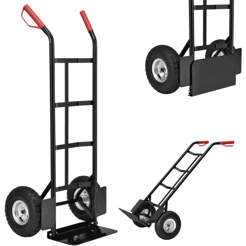 Sackkarre Basic klappbar – Transportkarre mit großen Luftreifen & massivem Stahlrahmen - Handkarre für Umzug & Getränkekisten - Juskys
