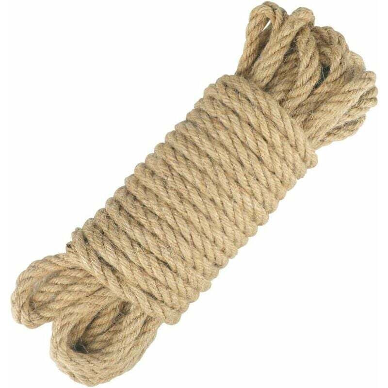 mm dickes Hanf-Jute-Seil: ideal für Dekoration, Basteln, Gartenarbeit und Kratzbäume. 10 Meter lang.