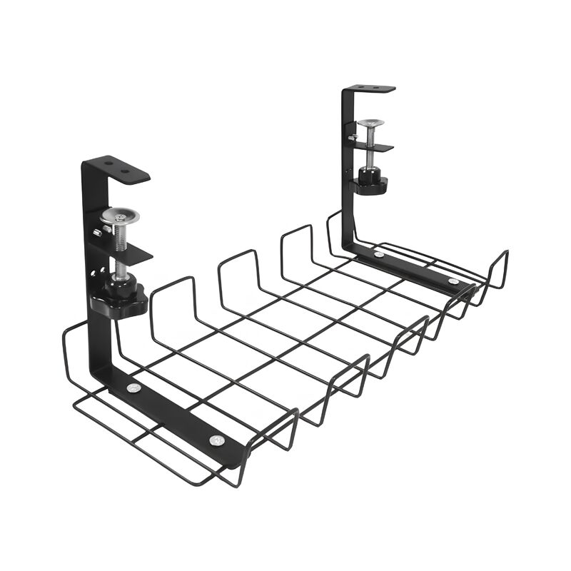 Kabel-Organizer unter dem Schreibtisch, Kabel-Organizer, Kabelhalter, für Schreibtisch, schwarz HDWR SolidHand-CM01