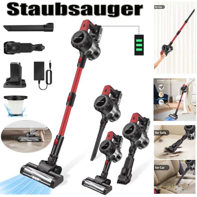 Dayplus - Kabellos Staubsauger Hoover Akku 6 in 1 Handstaubsauger 6000W interne Batterie