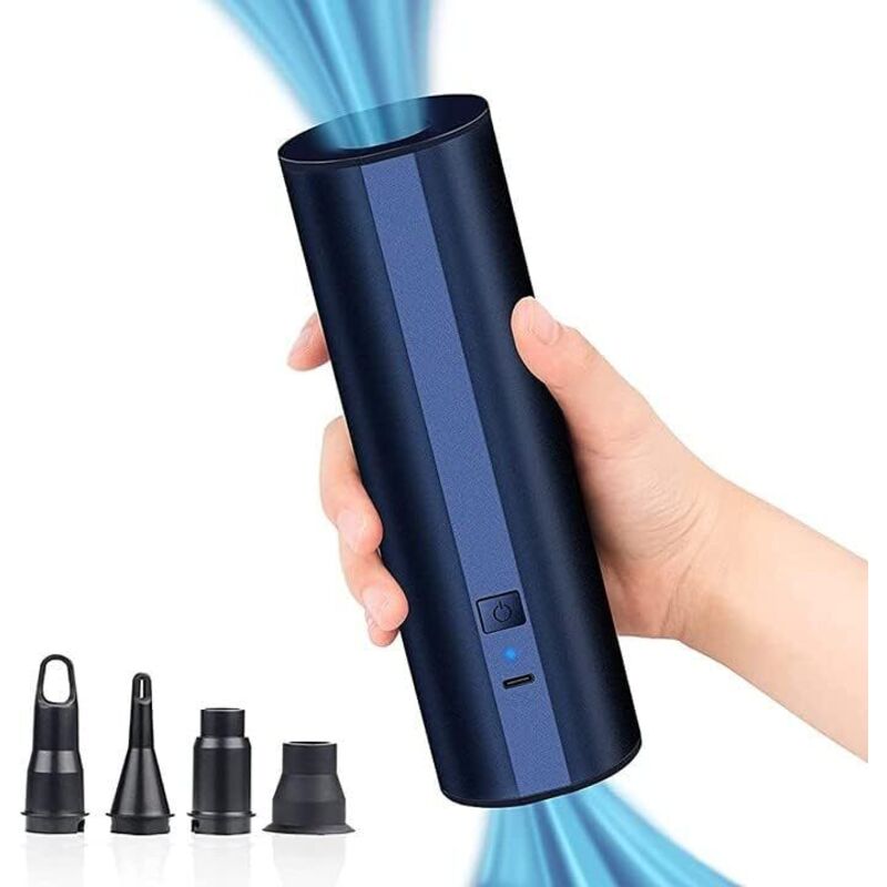 Kabellose elektrische Luftpumpe mit 2 wiederaufladbaren Batterien (2000 mAh) für Schwimmbecken, Schlauchboote und Luftmatratzen –