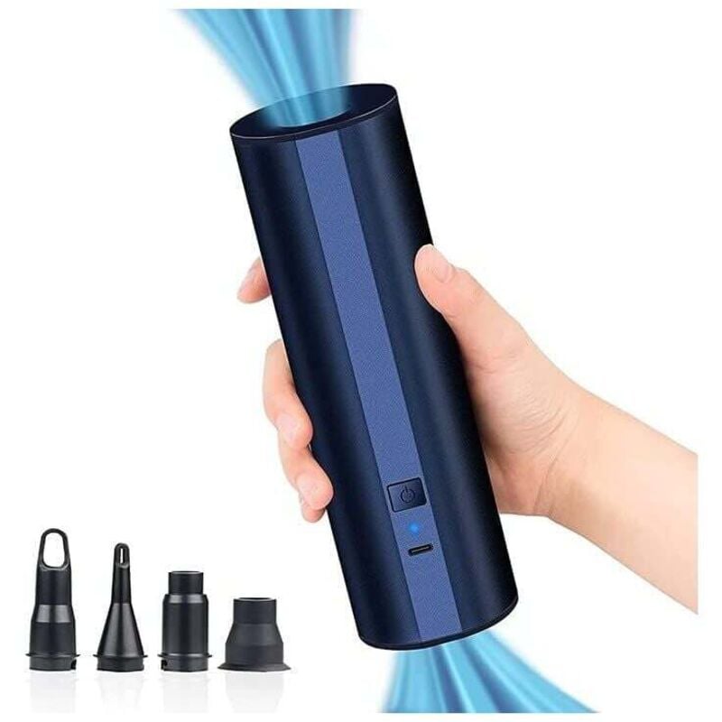 Kabellose elektrische Luftpumpe mit 2 wiederaufladbaren Batterien (2000 mAh) für Schwimmbecken, Schlauchboote und Luftmatratzen –