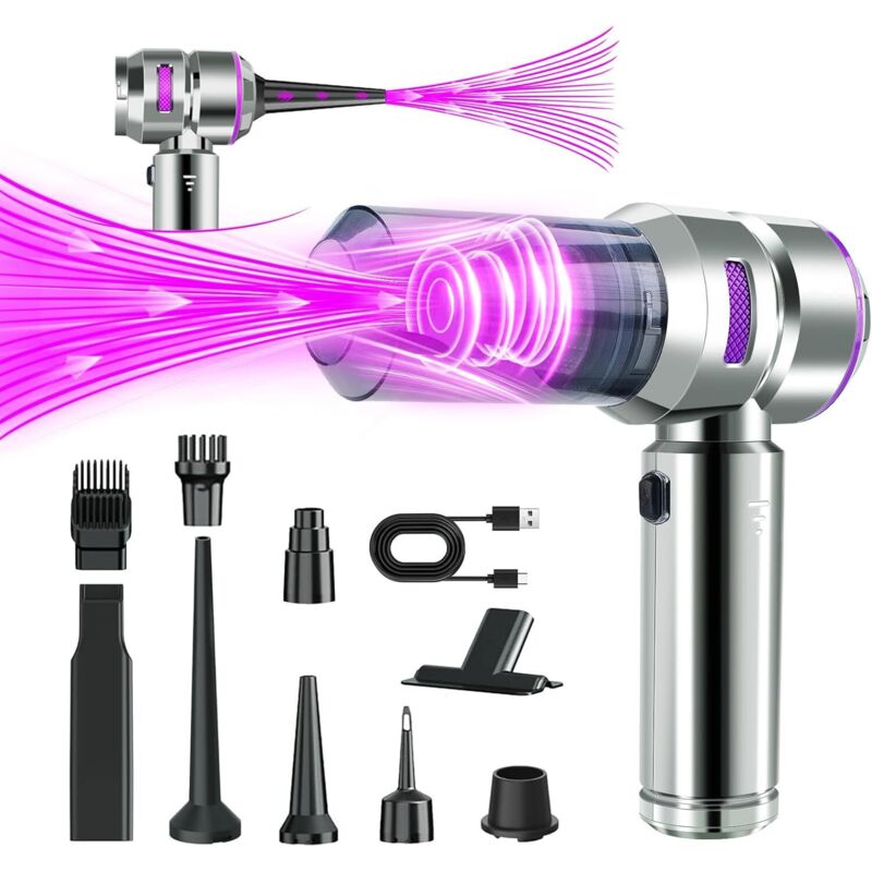 Kabelloser Autostaubsauger, 4-in-1-Akku-Handstaubsauger mit hoher Saugkraft, Mini-Akku-Handstaubsauger mit leistungsstarkem 100-W-Bürstenlosmotor