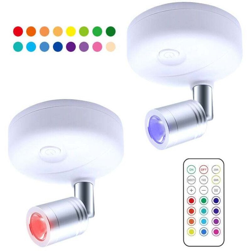 Kabelloser batteriebetriebener LED-Strahler mit Fernbedienung, Dartboard-Beleuchtung, Akzentlampe für rotierende Fotobeleuchtung für Spiegelmalerei,