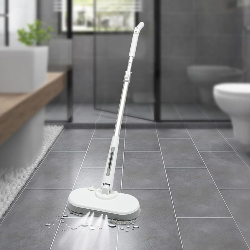Kabelloser Elektromopp mit Sprühfunktion, 350 ml Wassertank Spin Mop mit LED-Beleuchtung Elektrische Poliermaschine für