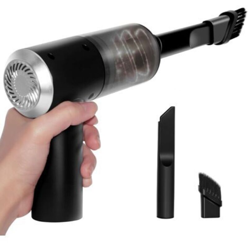 Kabelloser Handstaubsauger – Mini-leichter kabelloser Auto-Staubsauger – Nass- und Trocken-Handstaubsauger mit LED-Licht