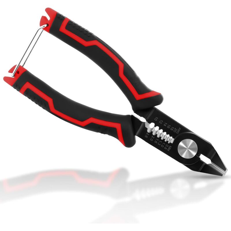 Kabelschneiderzange, 3-in-1-Multifunktions-Elektriker-Schneidezange mit Abisolierzange, Bolzenschneider für 10–20 AWG-Drähte, Abisolierzange für