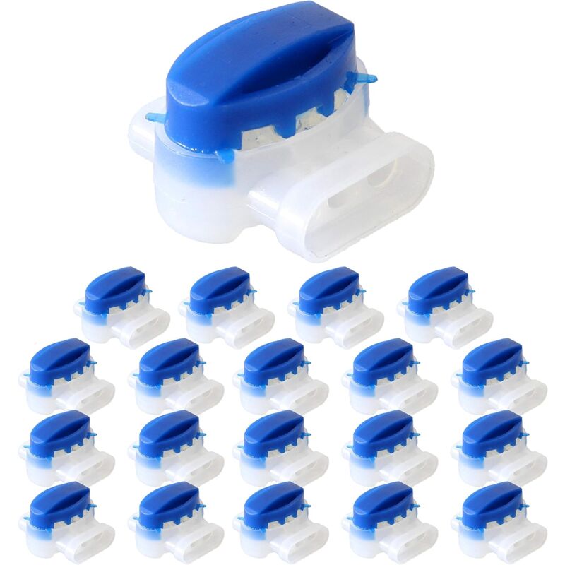 Aougo - Kabelverbinder 20x Verbinder für Begrenzungskabel, Reparaturset für Mähroboter-Kabel, Kabelklemme, zum Verbinden von Kabelenden, harzgefüllte