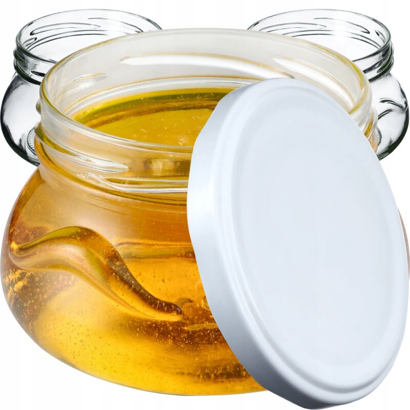 Kadax - 10er-Set kleine Vorratsgläser 300 ml für Honig und Gewürze, Marmeladengläser mit Deckel, luftd
