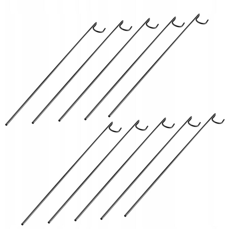 Kadax - Blumenstütze aus Stahl, Stützstäbe, für Orchideen, Gerade, 50cm, 10 Stück