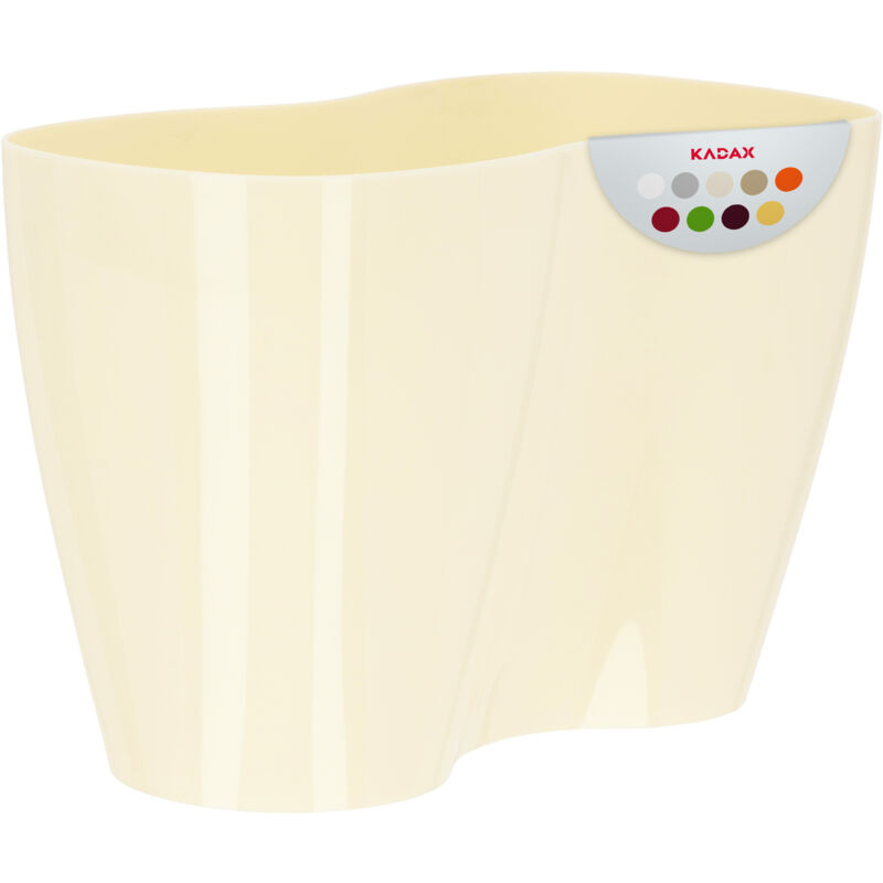 Kadax - Blumentopf für Orchideen, Pflanztopf aus Kunststoff, 23.5 x 12 cm, Creme