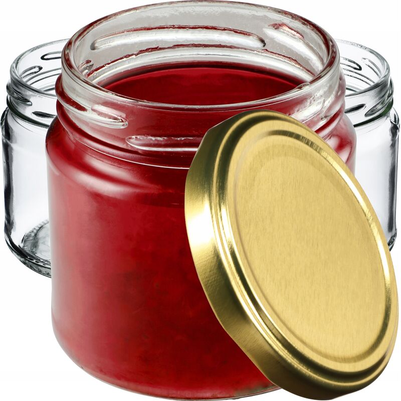 Kleine Einmachgläser 200 ml, Marmeladengläser, fi66 mm, Minigläser für Honig und Gewürze, Luft - Kadax