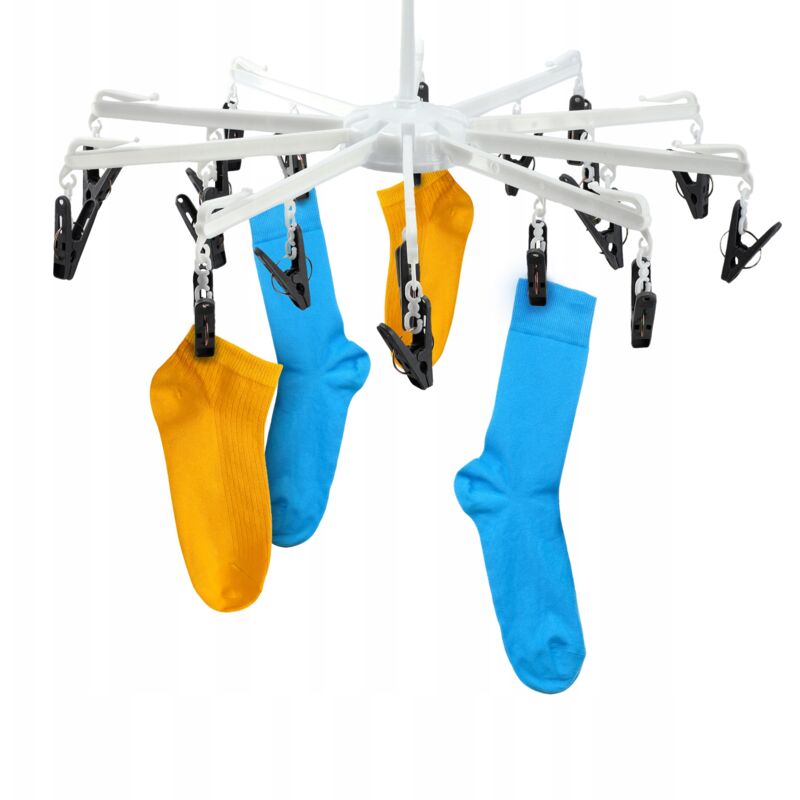 KADAX Sockentrockner, drehbarer Wäscheständer, Wäschespinne aus Kunststoff, Minitrockner mit drehbar