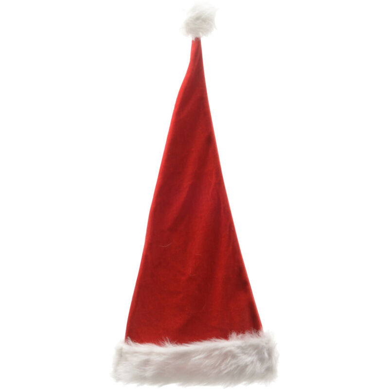 Kaemingk Stoff-Weihnachtsmannmütze rot 70 cm Weihnachtsdeko