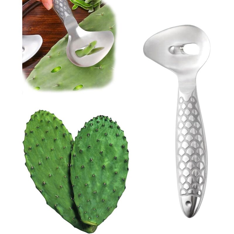 Kaktusschäler, Kaktuslöffel, Küchenschäler, Küchenmesser mit langem Griff, 1 Stück