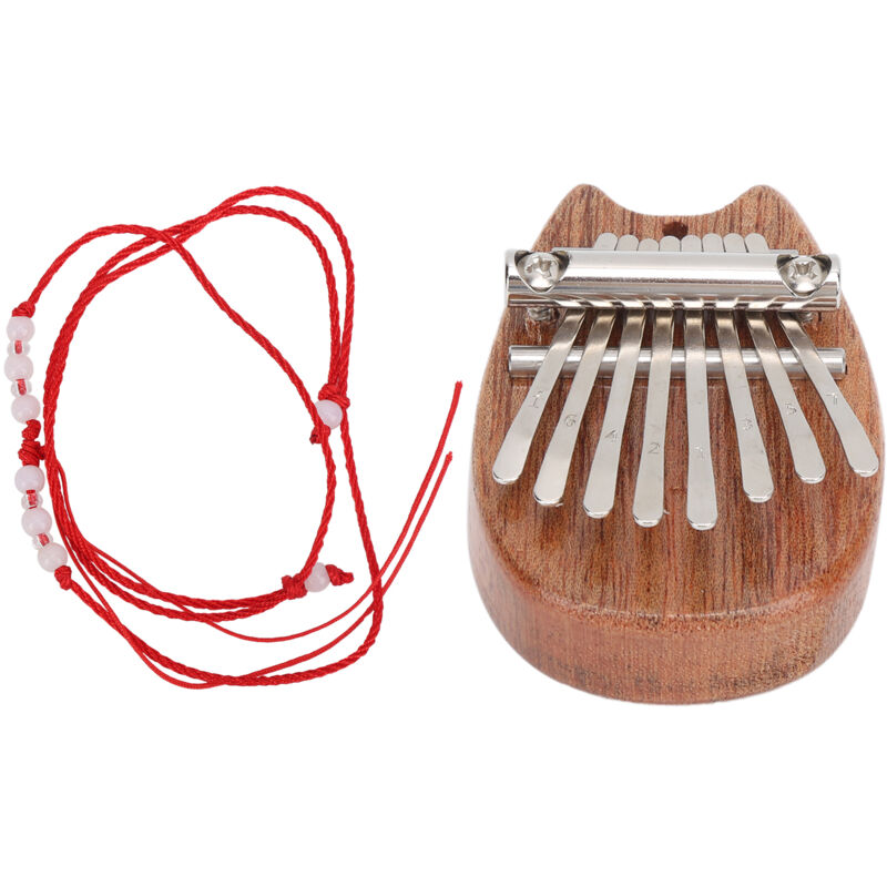 Kalimba mit 8 Tönen, Mini-Daumenklavier, Kindergeschenk, Freizeitinstrument für draußen, Katzenohrenform
