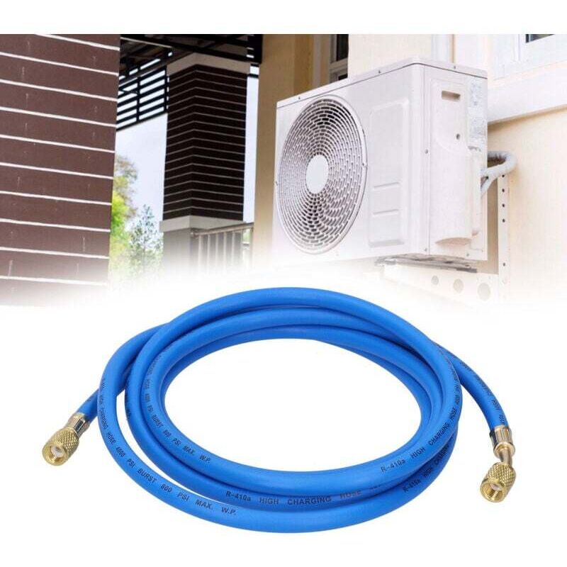 Kältemittel-Ladeschlauch für Klimaanlagen, Zubehör zum Hinzufügen von Kältemittel für Klimaanlagen (Doppelgelenk, britischer Standard, 1 Stück, 3