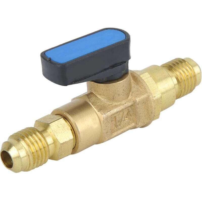 Kältemittel-Regelventil-Anschlussadapter für Klimaanlagen und Kühlschränke, 1/4 sae, Fluor-Kugelhahn