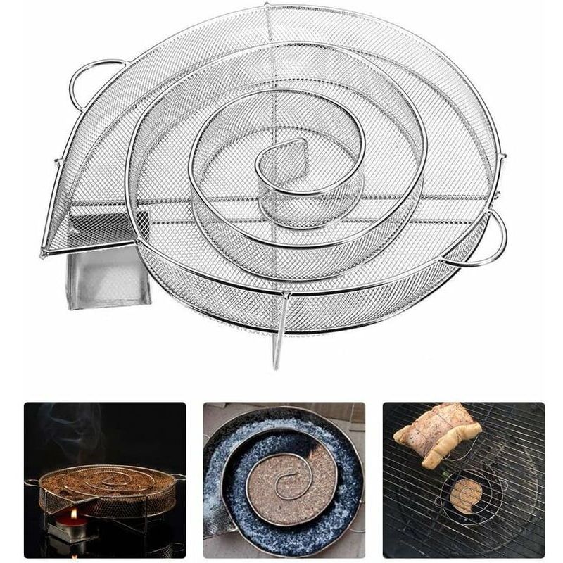 Sunflower - Tigrezy Kaltraucherzeuger, aus Edelstahl. Geeignet zum Kalträuchern in Räucheröfen, Barbecues, Räucheröfen, Grills usw.