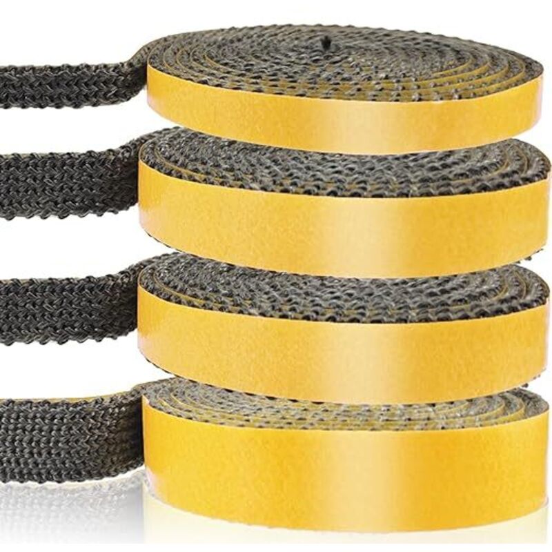 Kamin Dichtband, Selbstklebend Dichtung für Kaminofen, Ofenrohr, Kamintür, Schornsteinverlängerung, Smoker, Hitzebeständiger Ofendichtschnur (5mm x