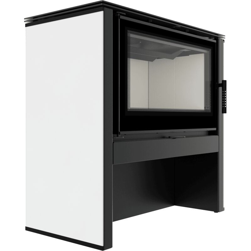 Kaminofen aus Stahl KRATKI JUNO 12 kW Ø 160 weißes Paneel