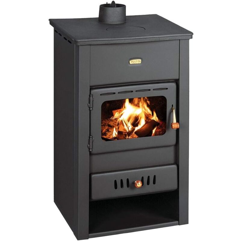 Prity - Kaminofen aus Gusseisen Top 10 kW Multi Fuiel Holzofen K2CP