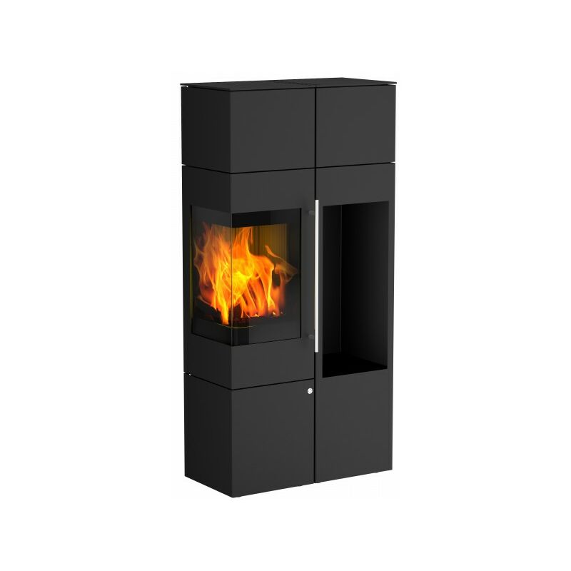 Kaminofen Olsberg ipala smart Compact 5 kW Türanschlag Links Ofen Holzofen Komplett-Set