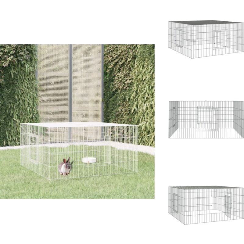 Kaninchenkäfig 110x110x55 cm Verzinktes Eisen - Kaninchenkäfig - Hasenstall - Kleintierhaus - Tierheim - Käfig Für Kaninchen