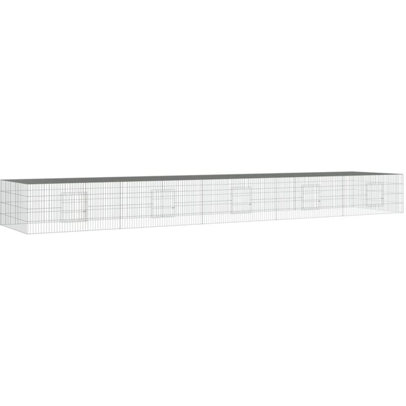 Kaninchenkäfig 5 Paneele 541x109x54 cm Verzinktes Eisen - Vidaxl