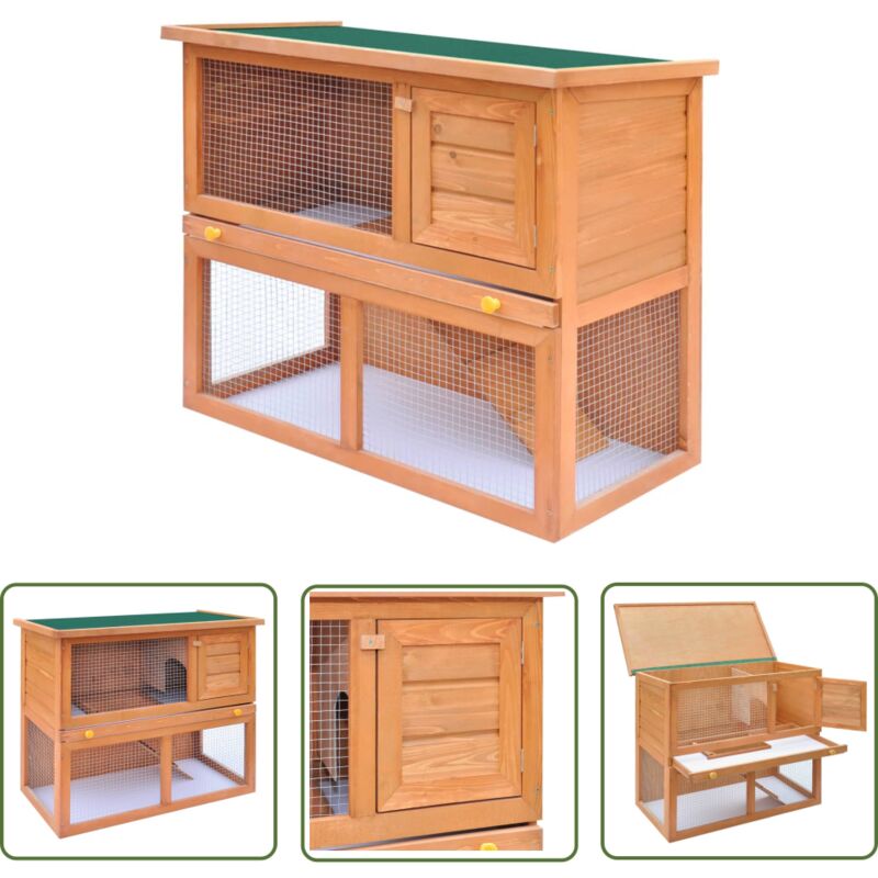 The Living Store - Kaninchenstall Kleintierhaus Hasenstall 1 Tür Holz - Kaninchenstall - Kleintierhaus - Holzhaus - Tiergehege - Kaninchenschutz