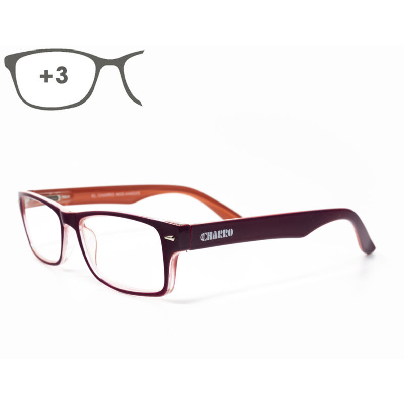 Kansas Lila/Orange Lesebrille. Erhöhen Sie +3,0