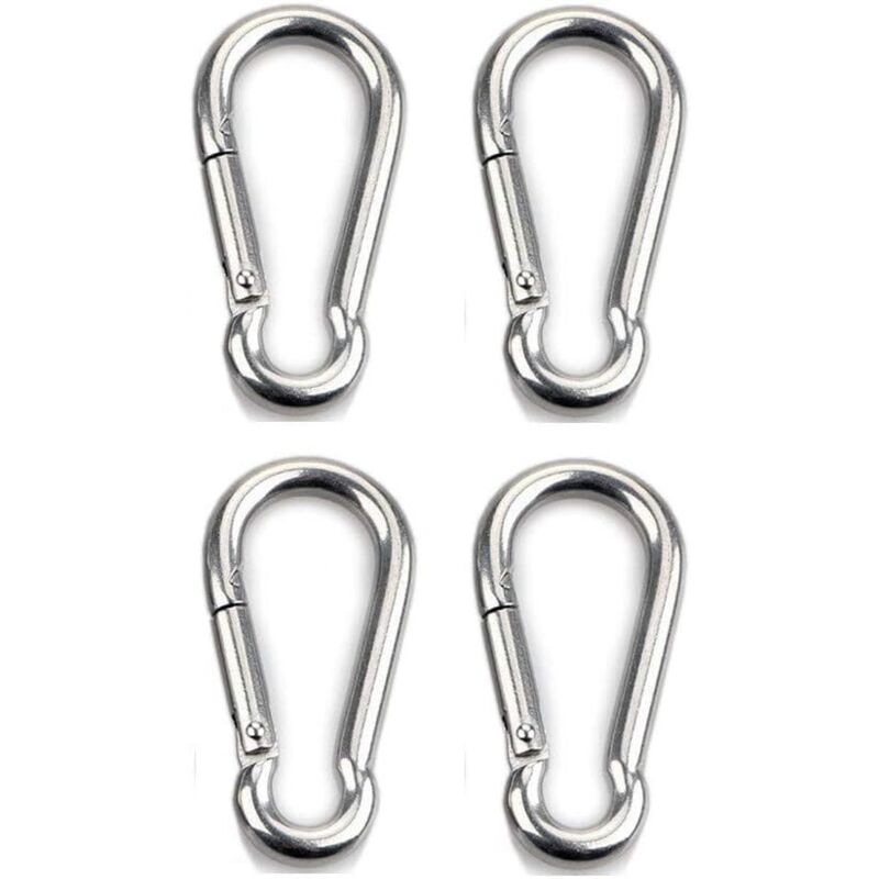 Karabiner aus Edelstahl 304, Zubehör für Sonnensegel, Edelstahl-Karabiner, Sonnensegelbefestigung, Hängematte, Boxsack, Camping, Angeln, Wandern