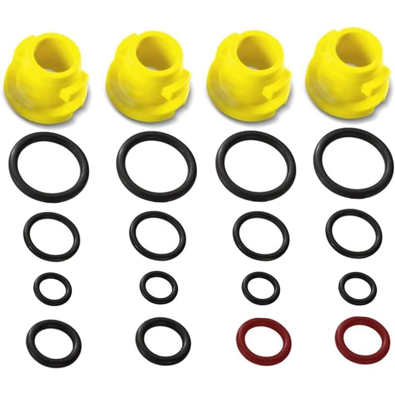 Kärcher Ersatz-O-Ring-Set, Zubehör für Hochdruckreiniger, Karcher Hochdruckreiniger-Luftdüse und O-Ring-Set, kompatibel mit den Modellen