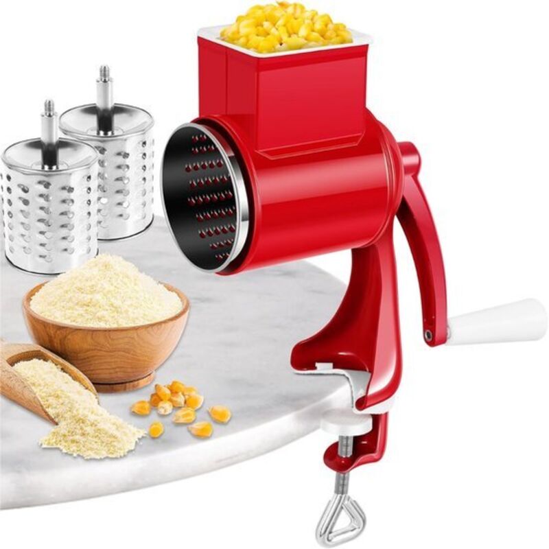 Karottenreibe - Karottenreibe - Elektrische Karottenreibe - Elektrische Käsereibe - Elektrische Käsereibe - Karottenreibe mit 2 Trommelmessern