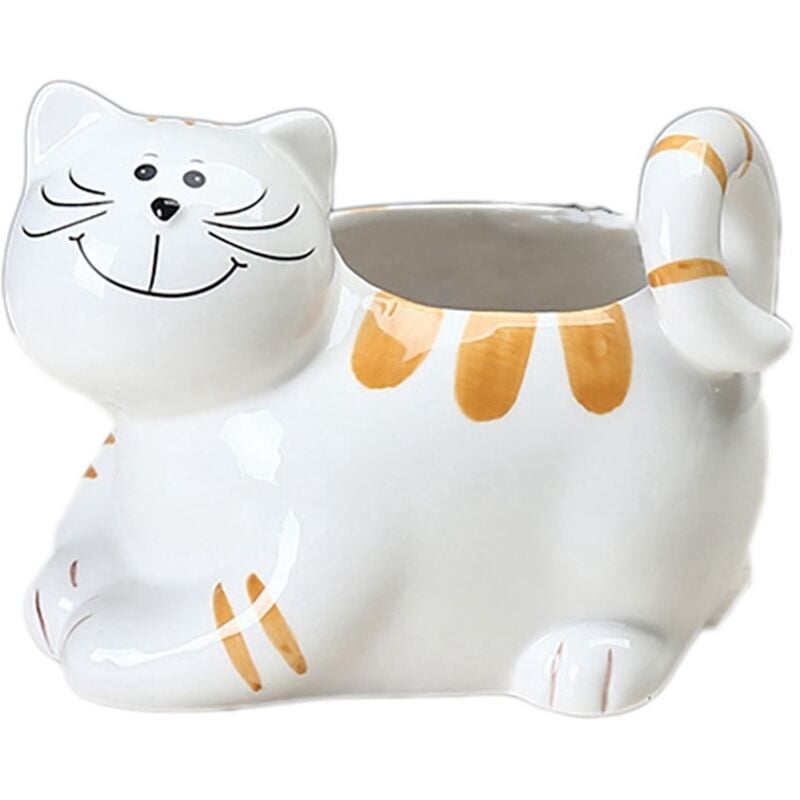 Kätzchen Keramik Blumentopf Tier Blumentopf Home Wohnzimmer Balkon Sukkulenten Topf Handwerk Garten Bonsai Topf Dekor c