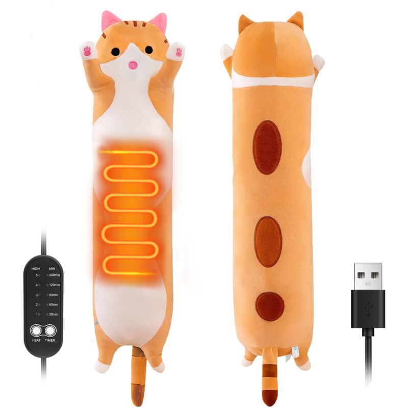 Katzen-Heizdecke, kuschelige Decke mit automatischer Abschaltung, elektrisches USB-Heizkissen für die Menstruation, Heizkissen für Nacken, Rücken,
