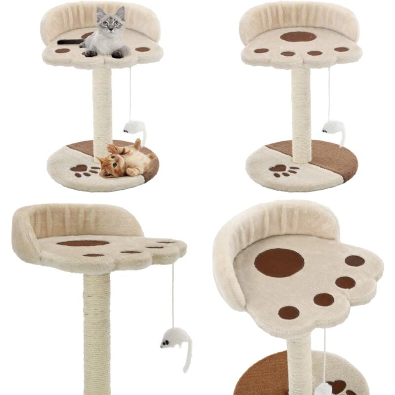 Vidaxl - Katzen-Kratzbaum Sisal 40 cm Beige und Braun - Katzen Kratzbaum - Sisal Kratzbaum - Katzenmöbel - Spielplatz Katze - Katzenhaus - Home &