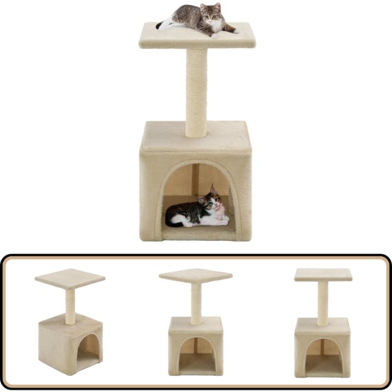 Vidaxl - Katzen-Kratzbaum Sisal 55 cm Beige - Katzen Kratzbaum - Sisalkratzbaum - Katzenmöbel - Katzenhaus - Spielplatz Für Katzen