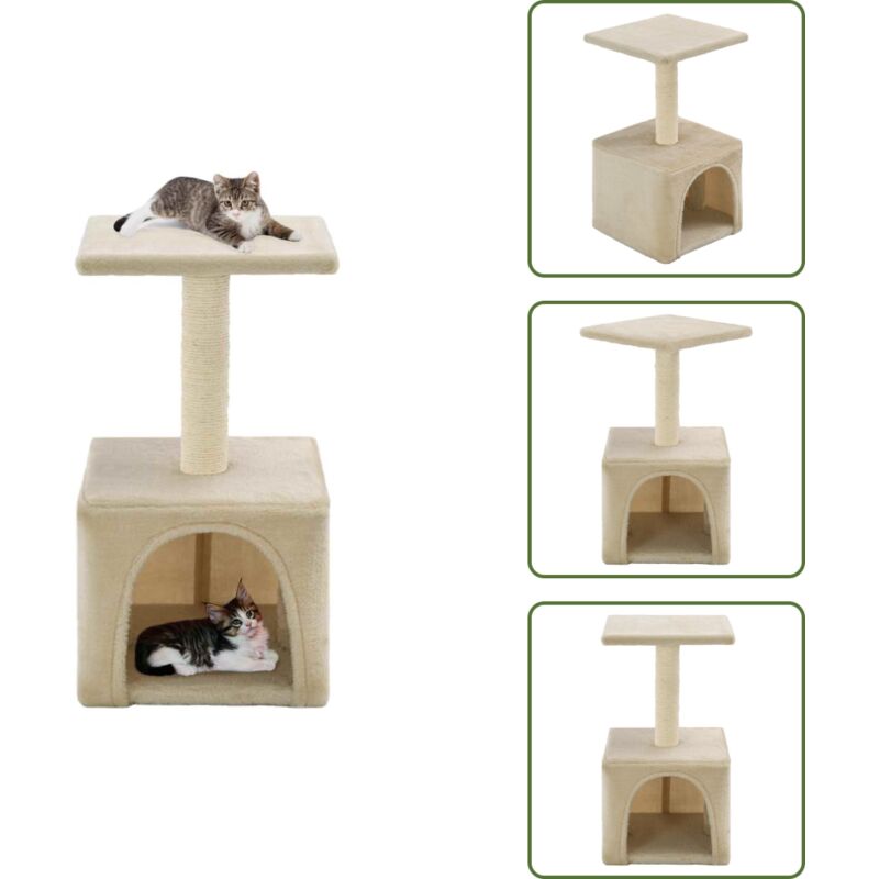 Vidaxl - Katzen-Kratzbaum Sisal 55 cm Beige - Katzen Kratzbaum - Sisalkratzbaum - Katzenmöbel - Katzenhaus - Spielplatz Für Katzen