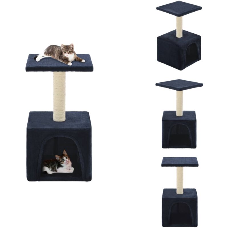 Vidaxl - Katzen-Kratzbaum Sisal 55 cm Dunkelblau - Katzen Kratzbaum - Katzenmöbel - Kratzbaum Sisal - Katzenkletterbaum - Spielplatz Für Katzen