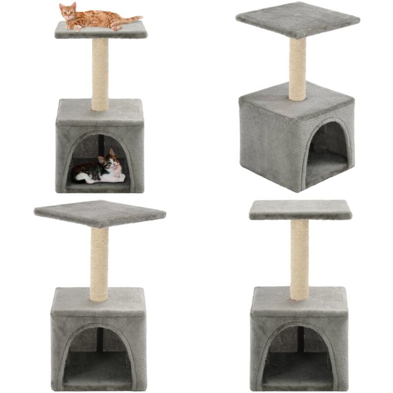 Vidaxl - Katzen-Kratzbaum Sisal 55 cm Grau - Katzen Kratzbaum - Sisal Kratzbaum - Katzenmöbel - Katzenhaus - Spielplatz Für Katzen - Home & Living