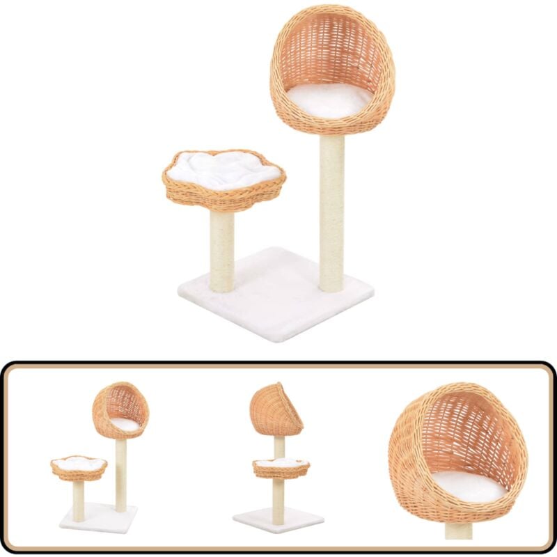Vidaxl - Katzen-Kratzbaum Sisal Natürliches Weidenholz - Katzen Kratzbaum - Weidenkorb - Sisalkorb - Katzenmöbel - Katzenspielzeug