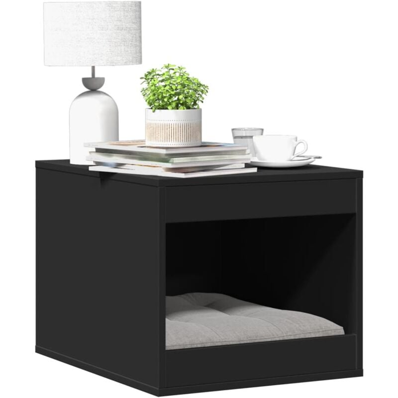 Katzenklo Schwarz 47x59x42 cm Holzwerkstoff Vidaxl