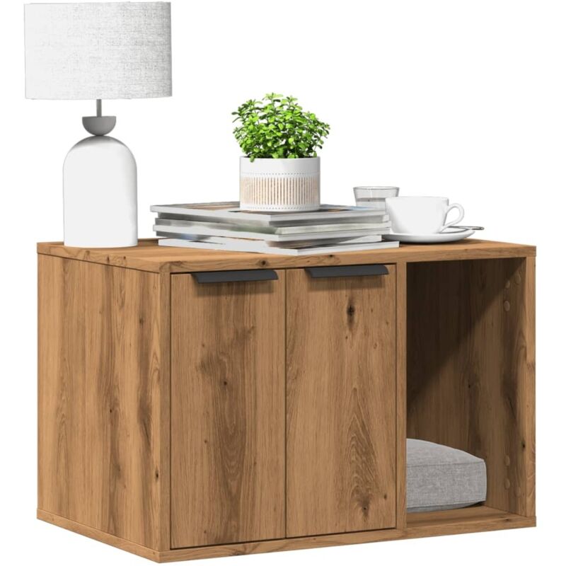 vidaXL Katzenklo Artisan-Eiche 60x40x40 cm Holzwerkstoff
