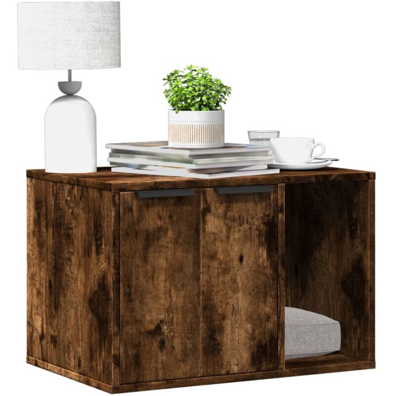 Katzenklo Räuchereiche 60x40x40 cm Holzwerkstoff Vidaxl