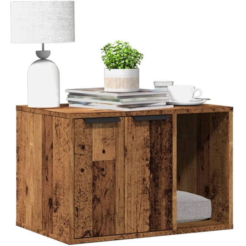 Katzenklo Altholz-Optik 60x40x40 cm Holzwerkstoff Vidaxl